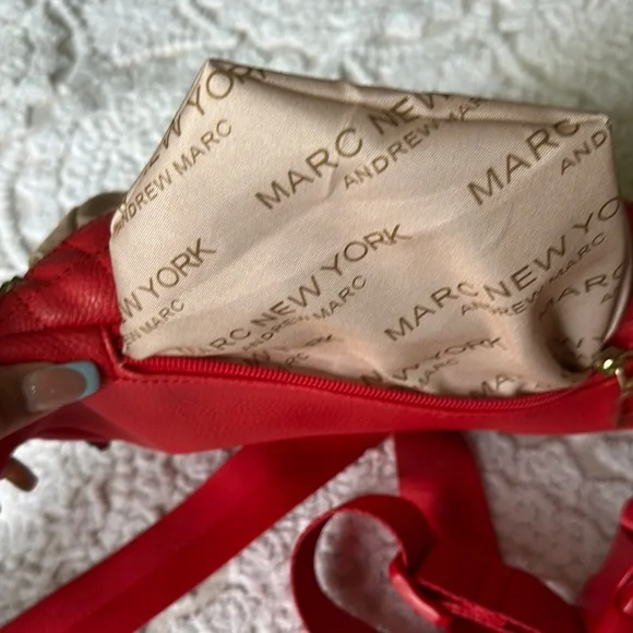 Marc New York Red Quilted Crossbody Bag - Picture 8 of 11